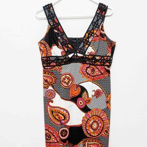 Trina Turk Paisley V-Neck Sheath Dress